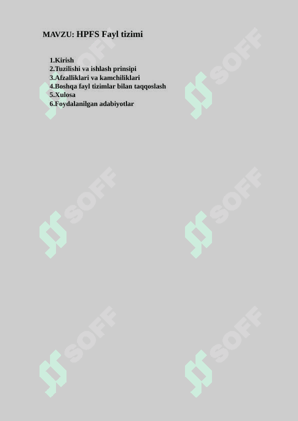 HPFS Fayl tizimi 2