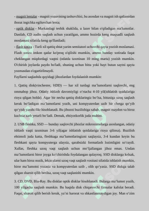 Axborot tashuvchi vositalar 4