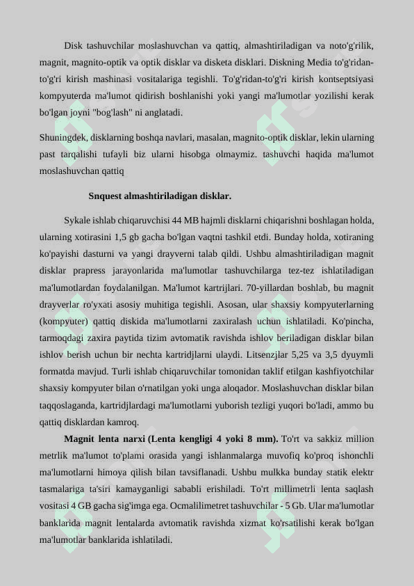 Axborot tashuvchi vositalar 6