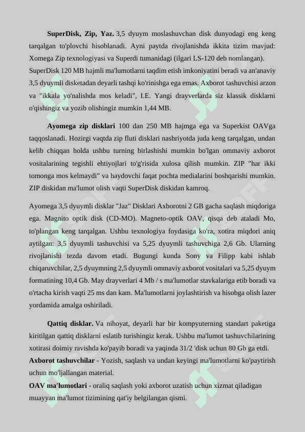 Axborot tashuvchi vositalar 7