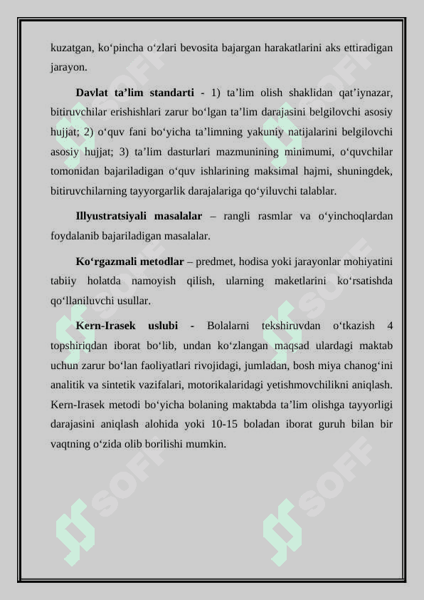 Maktabgacha taʼlim tashkilotlaridagi tarbiyalanuvchilar faoliyatini rivojlantirishning loyihalashtirish xususiyatlari GLOSSARIY 2