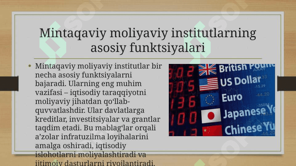 Mintaqaviy valyuta kriditi va moliya tashkilotlari 3