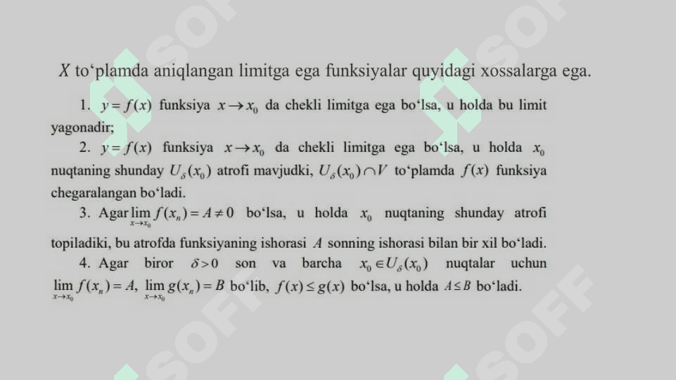 FUNKSIYANING LIMITI 4