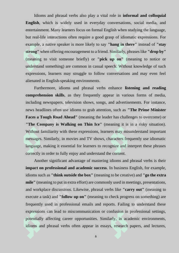 "Teaching English idioms and phrasal verbs through Contextualized Methods" 6