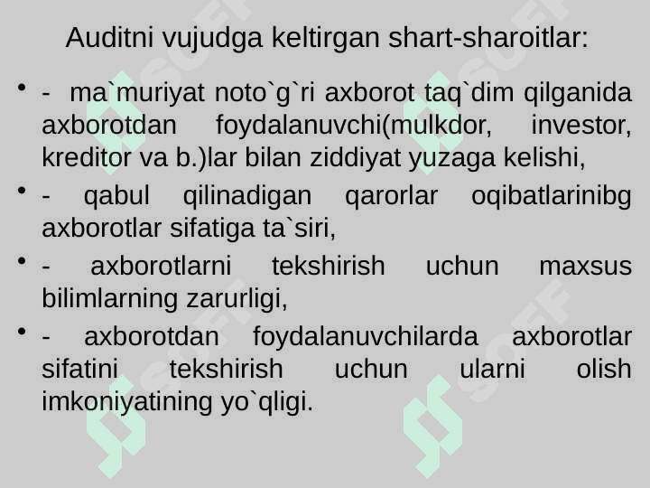 AUDITNING MOHIYATI, AHAMIYATI VA VAZIFALARI 3