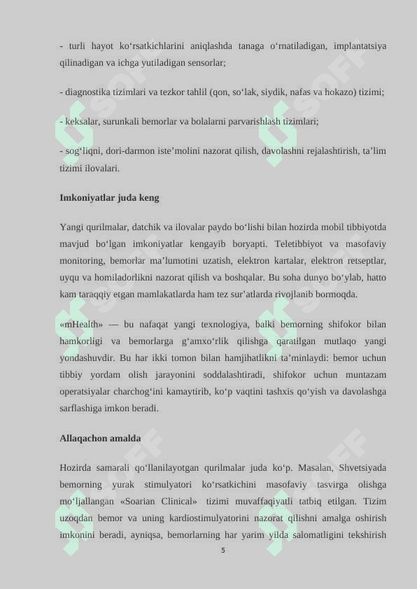 Mobil ilovalar orqali sog'liq monitoringi 5