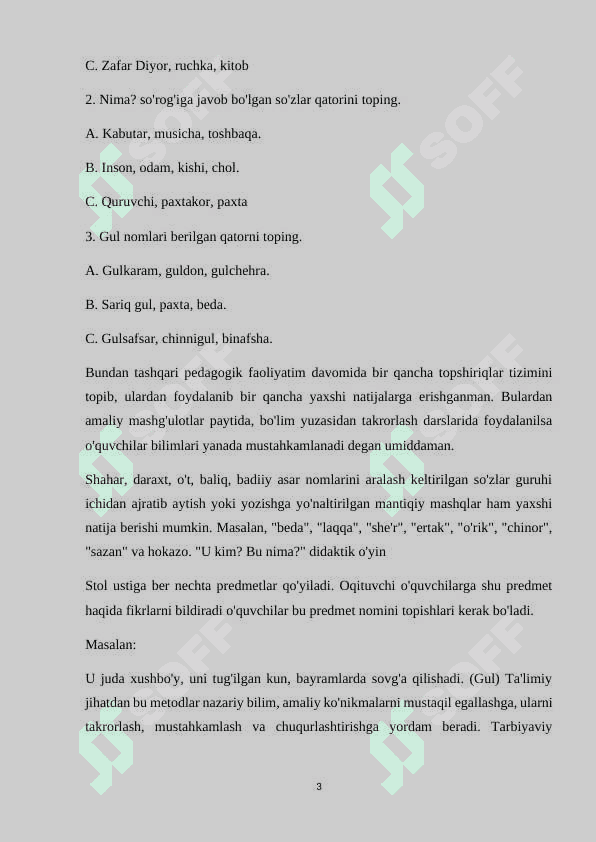 4-sinfda bellashuvlarning  mazmuni va ularni tashkil qilish usullariga topshiriqlar tizimini ishlab  chiqish 3