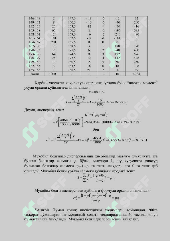 ВАРИАЦИЯ КЎРСАТКИЧЛАРИ 4