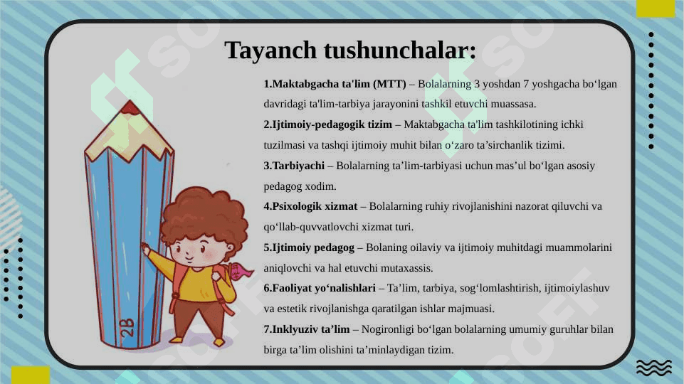 Maktabgacha ta'lim tashkilotining ijtimoiy pedagogik tuzilmasi va uning faoliyati natijalari 5