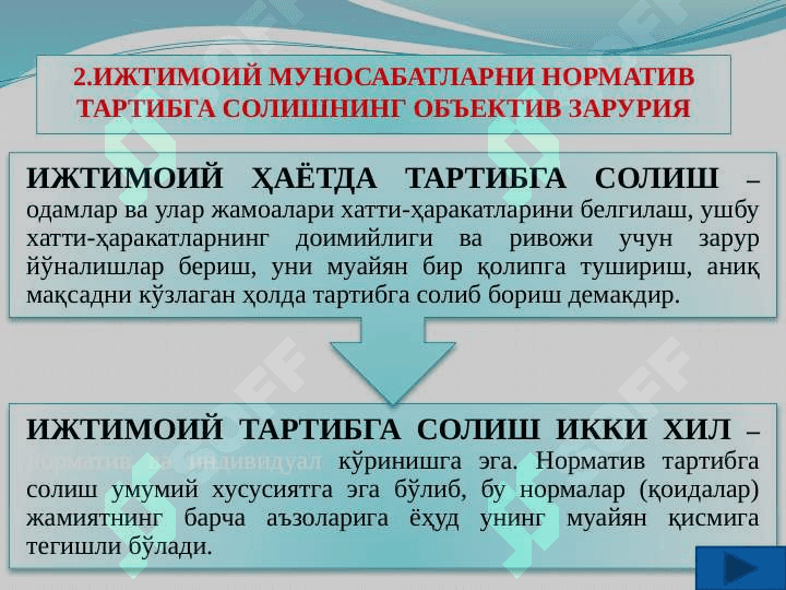 ИЖТИМОИЙ МУНОСАБАТЛАР ВА ҲУҚУҚ 4