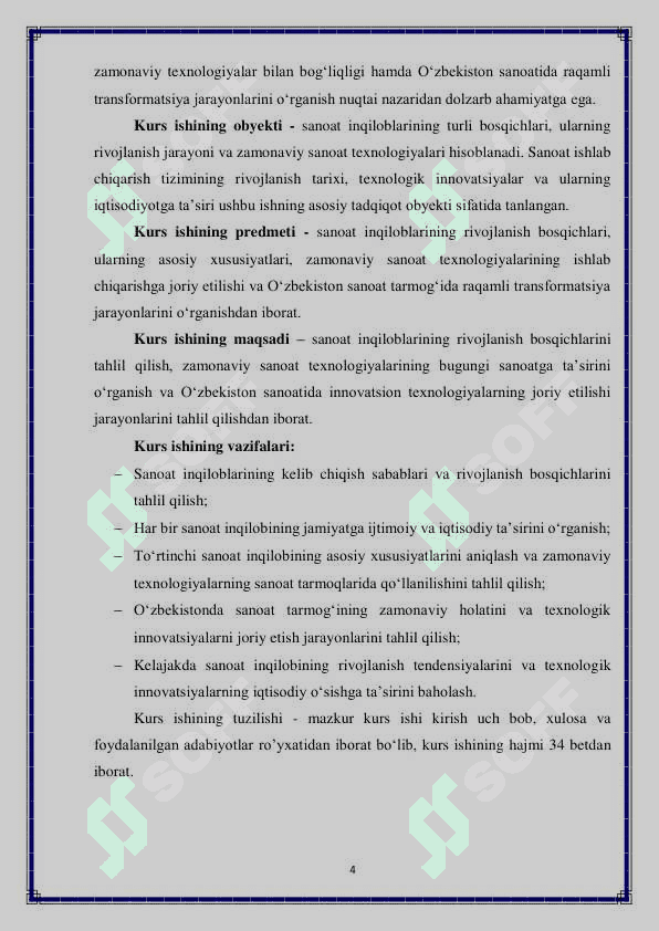 Sanoat inqiloblari va uning zamonaviy texnologiyalari 4