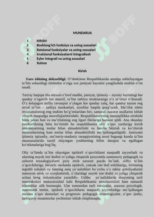 Eyler   integrali   va  uning  xossalari 2