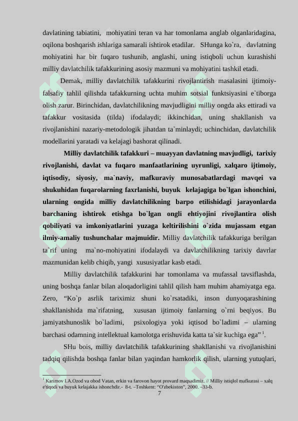 MILLIY ZIYOLILAR ASARLARI VA MAQOLALARIDA MILLIY DAVLATCHILIK MASALALARI 7
