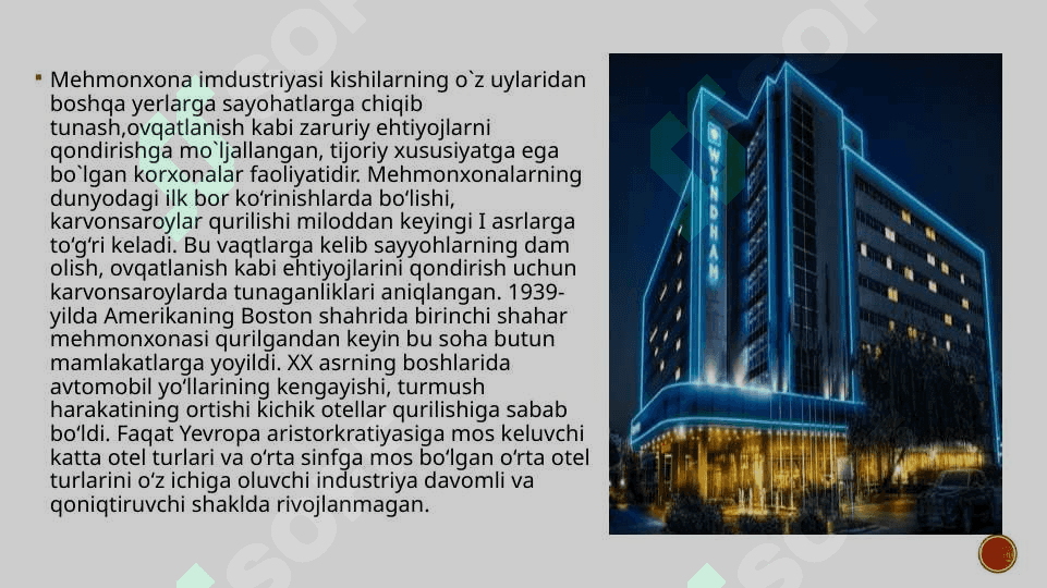 Mehmonxona xo`jaligi va mehmonxona xizmati 3