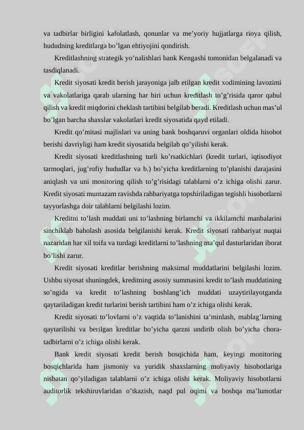 Tijоrat banklarining kredit siyosati va uning mazmuni 3