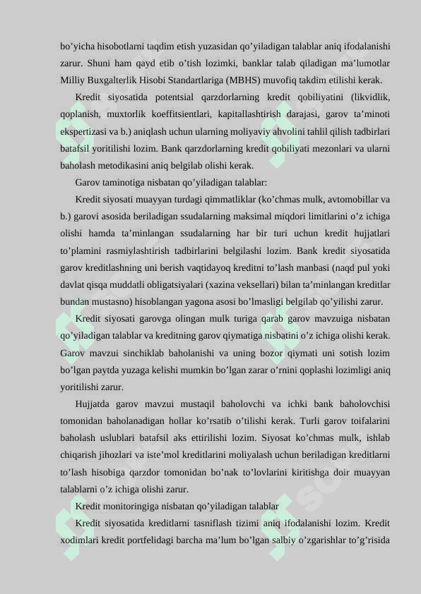 Tijоrat banklarining kredit siyosati va uning mazmuni 4