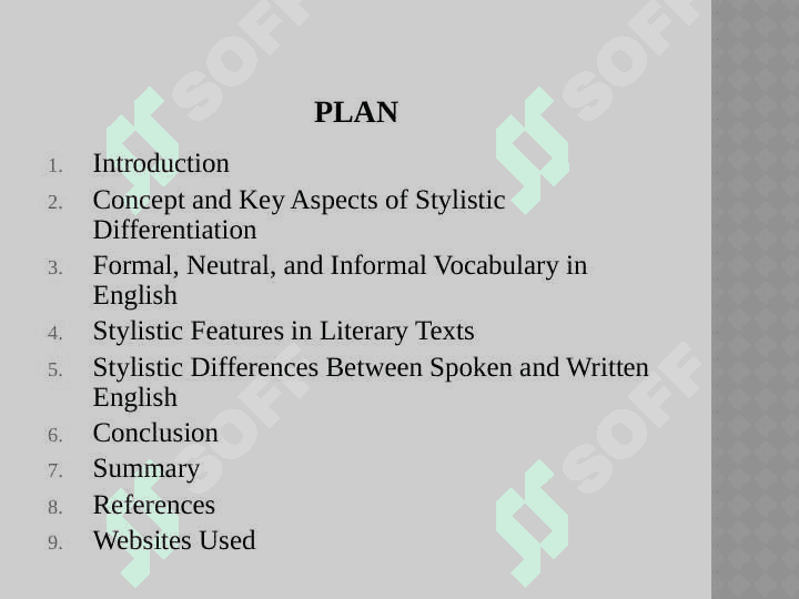 “Stylistic  differentiation of the English vocabulary” 2