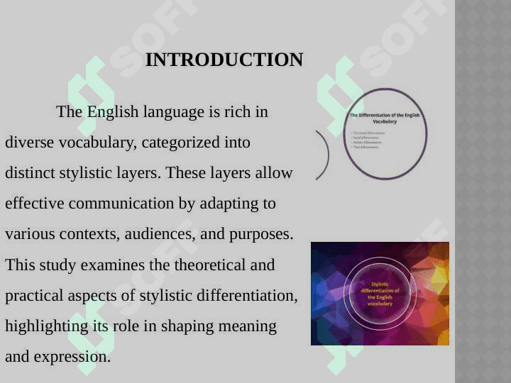 “Stylistic  differentiation of the English vocabulary” 3