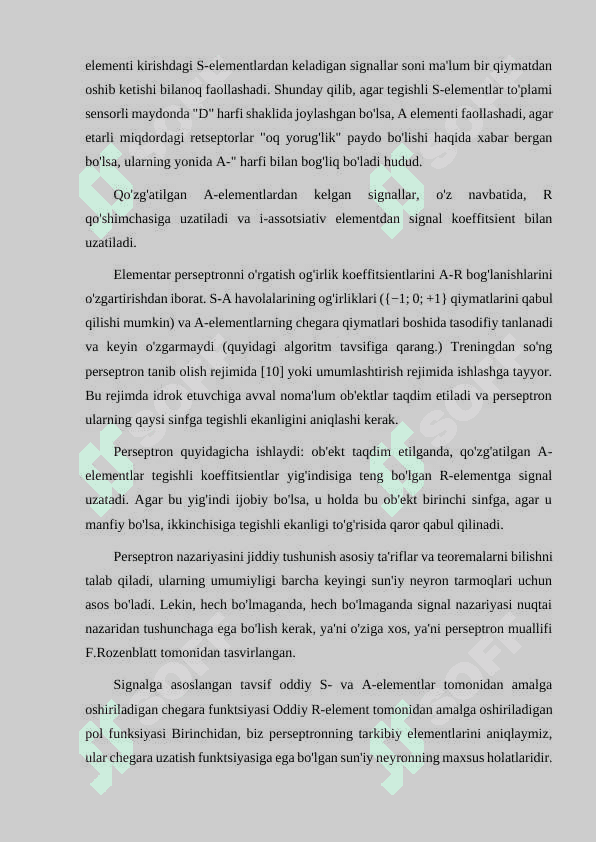 ENG SODDA PERSEPTRONLAR YORDAMIDA BASHORATLASH ALGORITMINI ISHLAB CHIQISH 6