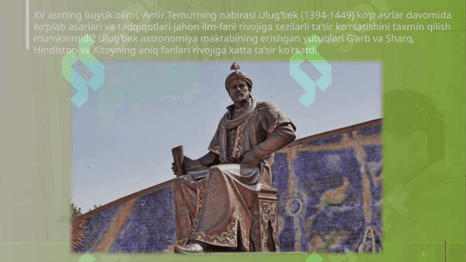 Ulug'bek rasadxonasi 2