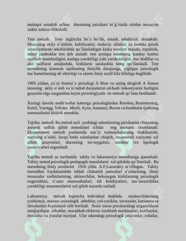 Yosh davrlari psixologiyasi  fanining tadqiqot sohasi va muammolari 8