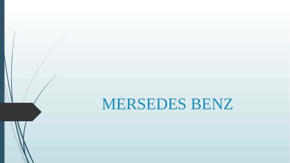 MERSEDES BENZ 1