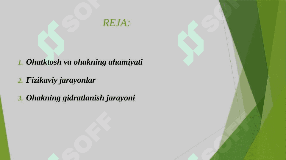 OHATKTOSHDAN OHAK OLISHDA KECHADIGAN FIZIKAVIY KIMYOVIY JARAYONLAR 2