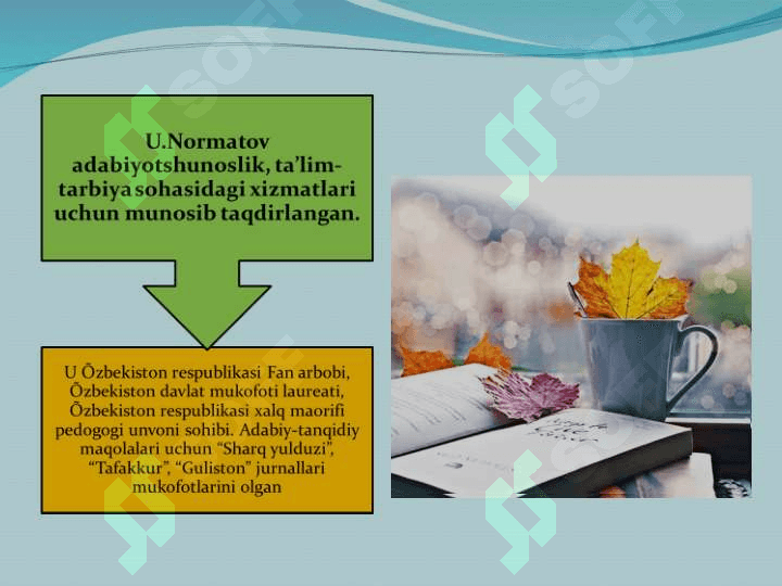 Umarali Normatovning “Qodiriy mõjizasi” va “Qahhorni anglash mashaqqati” asarlarini o’rganish 2