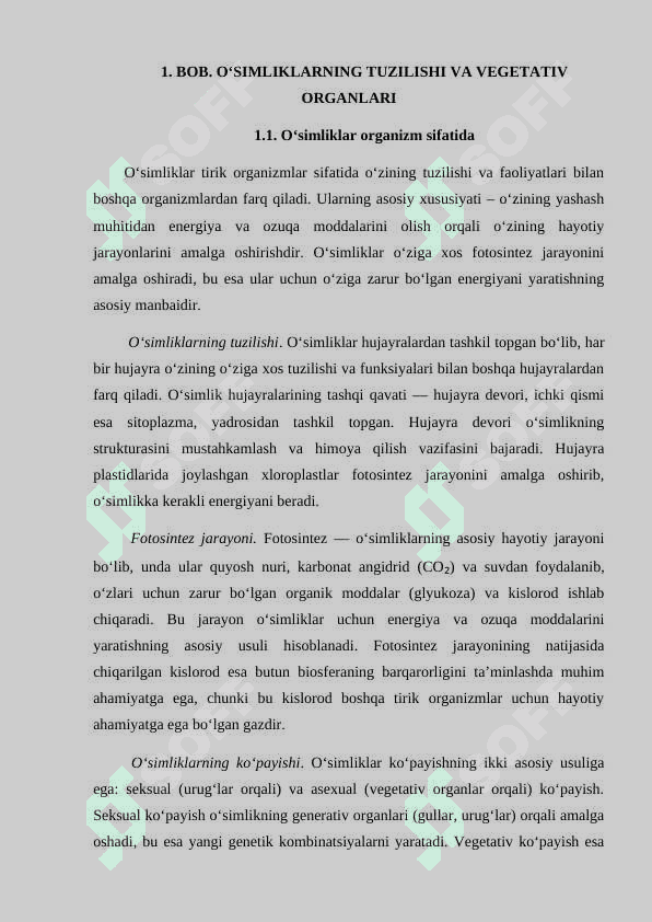 O’simliklarning organlari 6