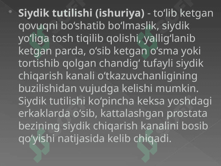 siydik ajralish muammolarida bemorlarga 2