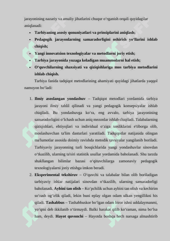 tarbiya fanining tadqiqot metodlari 5