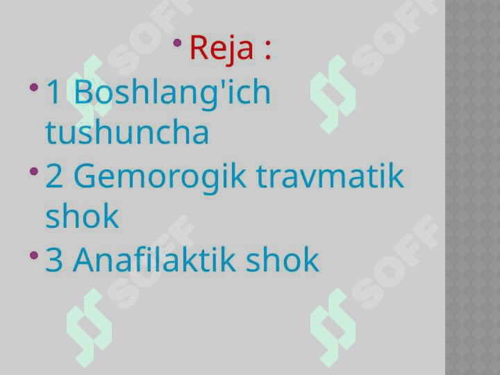 Gemoragik travmatik va anafilaktik shok 2
