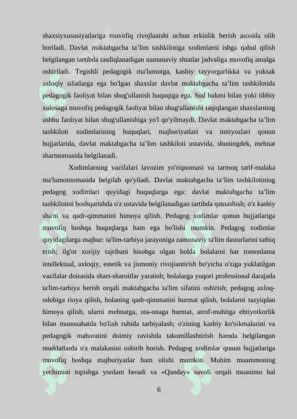 Umumiy tipdagi davlat va nodavlat maktabgacha ta’lim tashkilotlarini tashkil qilish - Умумий типдаги давлат ва нодавлат мактабгача таълим ташкилотларини ташкил қилиш 6