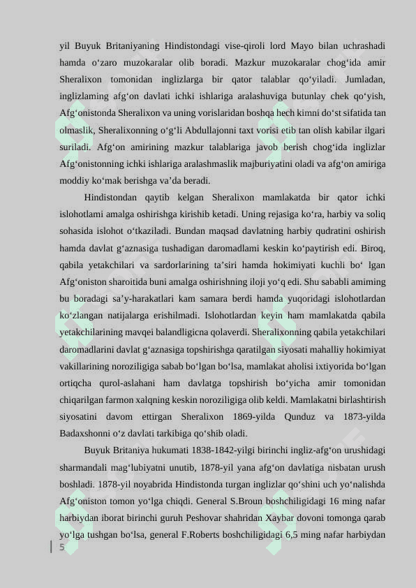 XIX asr XX asrning ikkinchi yarmida Afgʻoniston 5