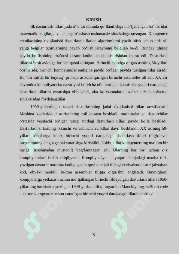 DASTURLASH TILLARI 3