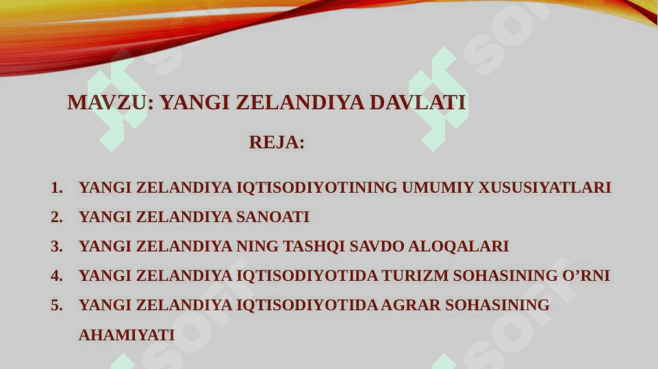 YANGI ZELANDIYA DAVLATI 2