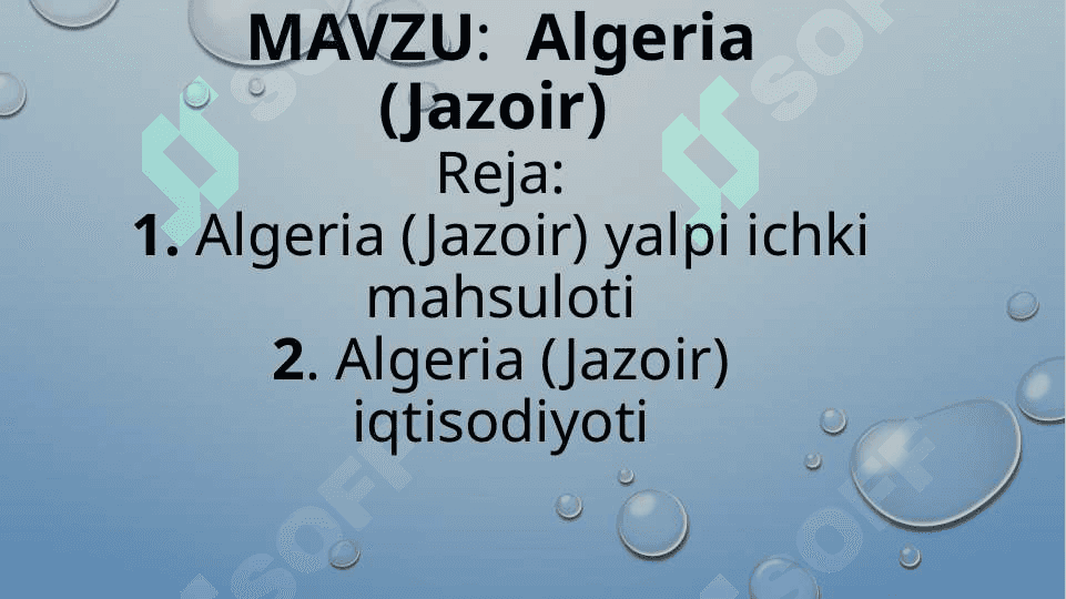 Algeria (Jazoir) 2
