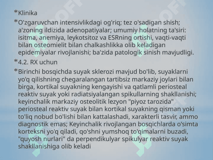 Suyak to’qimasi o’smalari 3