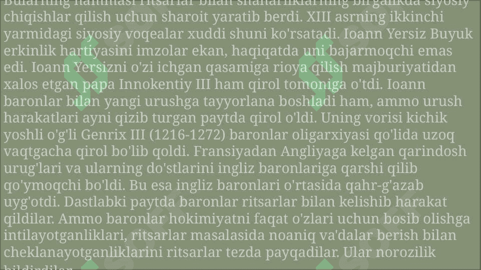 ANGLIYA PARLAMENTI  TASHKIL TOPISHI YEVROPADA TA’LIM TIZMIMI , YEVROPADA UYG’ONISH. 5