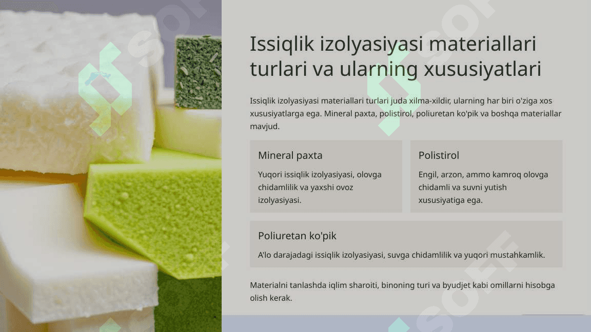 Binolarni tashqi isitish tizimlari Fasadlarni issiqlik izolyasiyasi 5