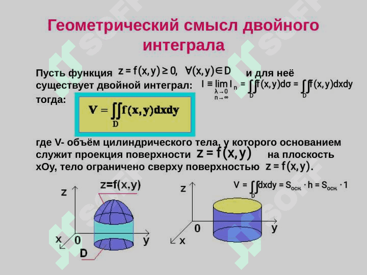 Двойной интеграл. Приложения двойного интеграла. 5