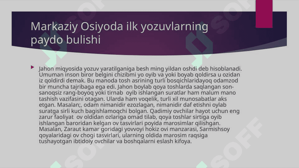 Markaziy Osiyoda qadimgi yozuvlar,yozuv madaniyati va arxiv Ishining vujudga kelishi 3