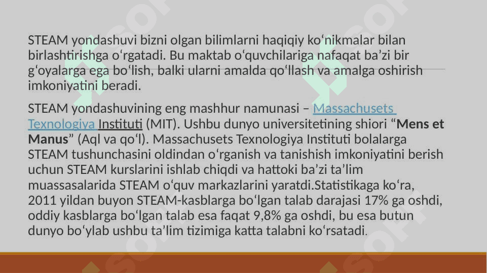 BOSHLANG‘ICH TA’LIMDA STEAM TA’LIM. O‘QUVCHILARNING BILIM, KO‘NIKMA VA MALAKALARINI TASHXIS ETISH 5