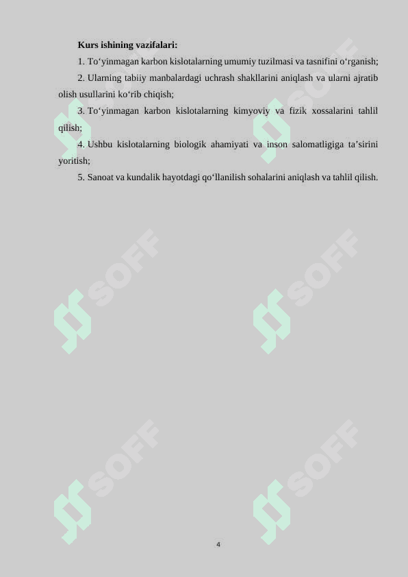 TOʻYINMAGAN KARBON KISLOTALAR, OLINISHI, TABIATDA UCHRASHI VA XOSSALARI 4