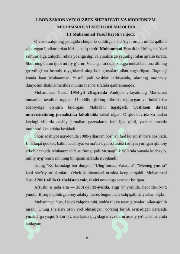 MUHAMMADYUSUF IJODI YUZASIDAN NAZM DARSLARINI TASHKIL ETISH 6