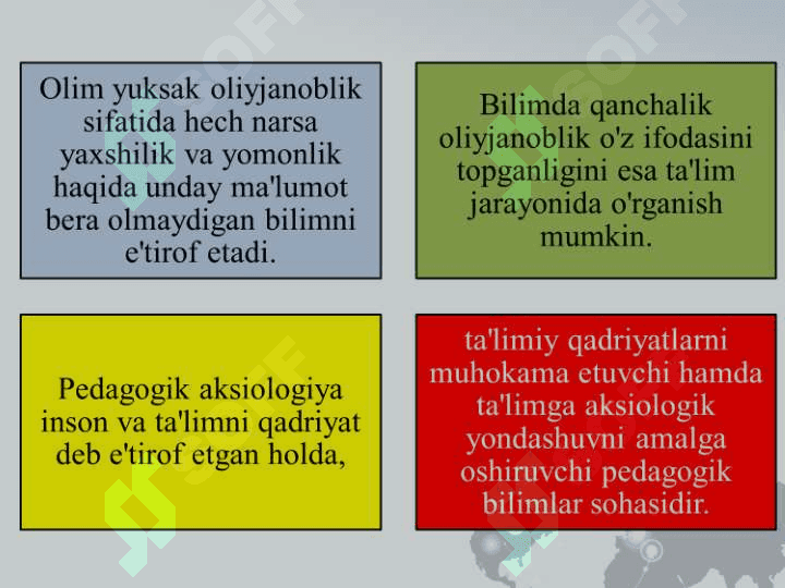 Butunjahon sivilizatsiyasida pedagogik aksiologiyaning tutgan o‘rni 4