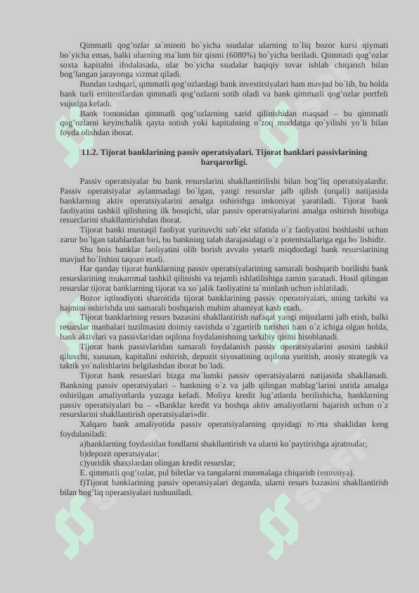 Tijorat banklarining aktiv va passiv operatsiyalari 3