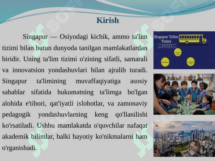 Singapur taʼlimining oʻziga xos tomonlari 3