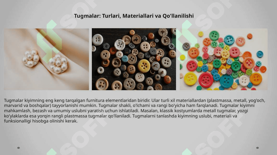 Furnitura va ularning turlari 2