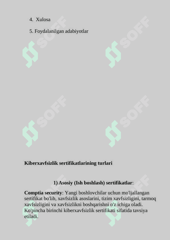 Kiberxavfsizlik sohasida mashhur sertifikatlar 2